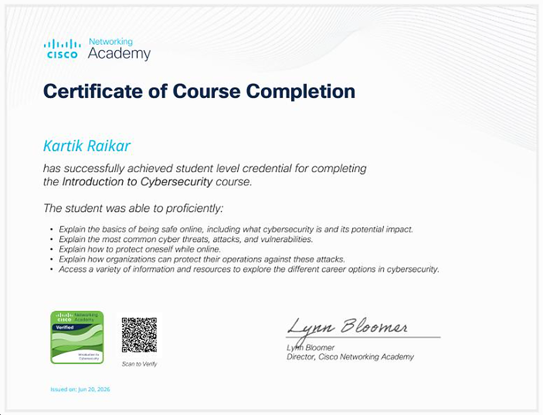 Introduction to Cybersecurity