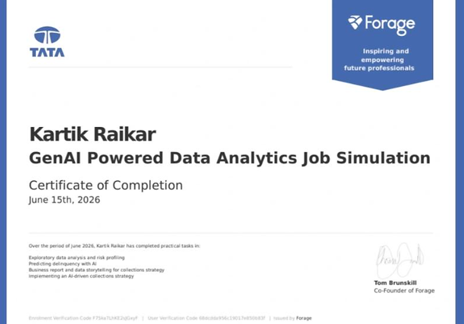 Tata - GenAI Powered Data Analytics Job Simulation